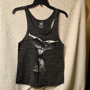 Gray Whale & Bear Graphic Tank Top